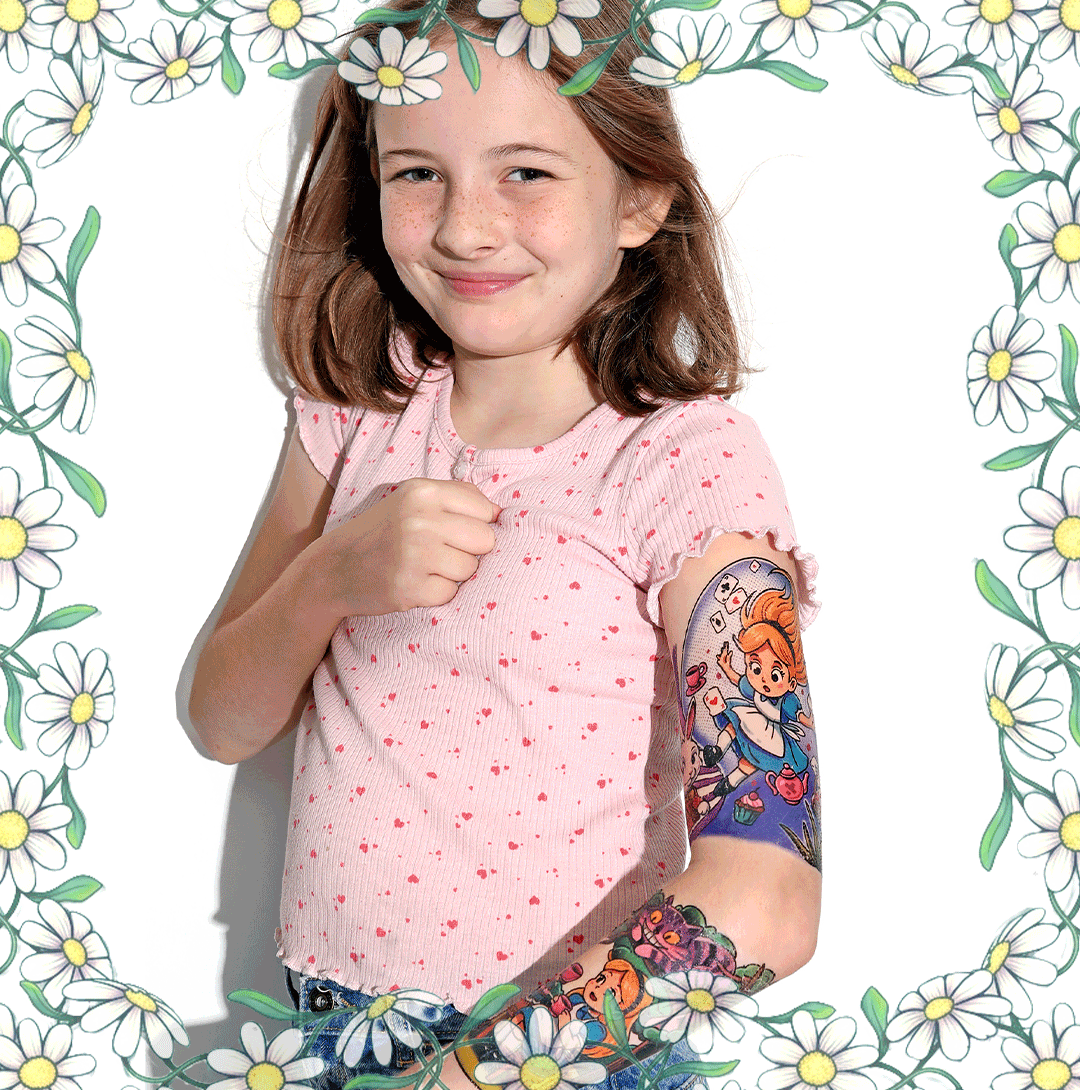 temporary tattoo sleeve for kids colorful tattoo designs covering the full arm perfect for birthday party activities