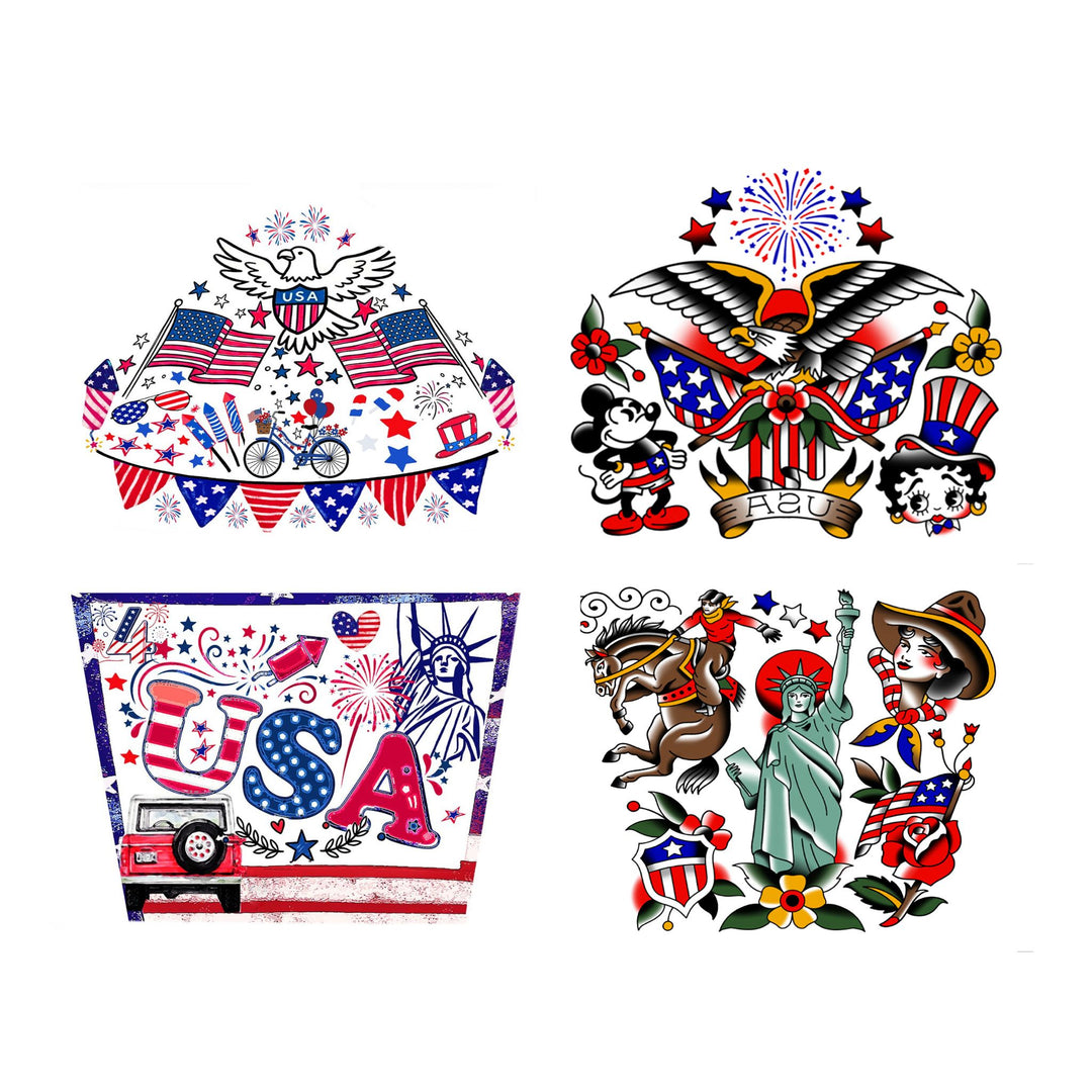 All American Full Sleeve Temporary Tattoo Bundle - Temporary Kids Tattoo Sleeve - full sleeve temporary tattoo for kids
