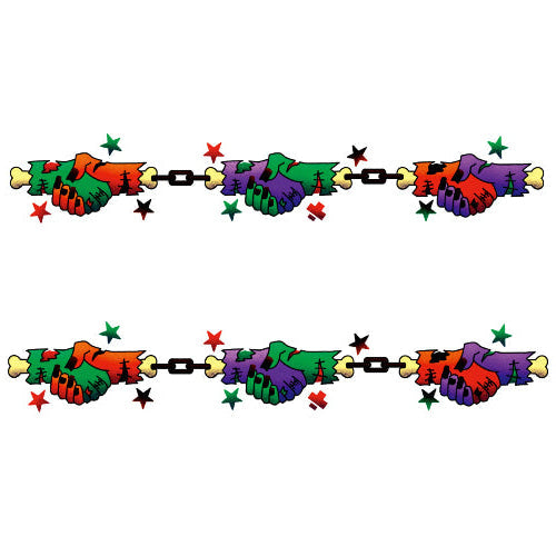 Graveyard Grip Tattoo Band - band Frankenstein Halloween monster temporary tattoo band full sleeve temporary tattoo for kids