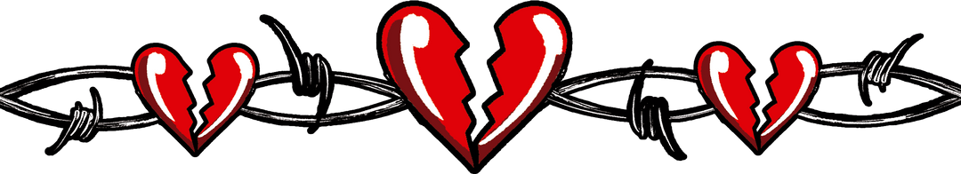 Heartbreaker Tattoo Band - armband tattoo band barbed wire boy heart tattoo heartbreaker kids temporary tattoos non toxic tattoos party favor temporary tattoo band Valentine Valentine tattoo band valentine's day waterproof tattoos full sleeve temporary tattoo for kids