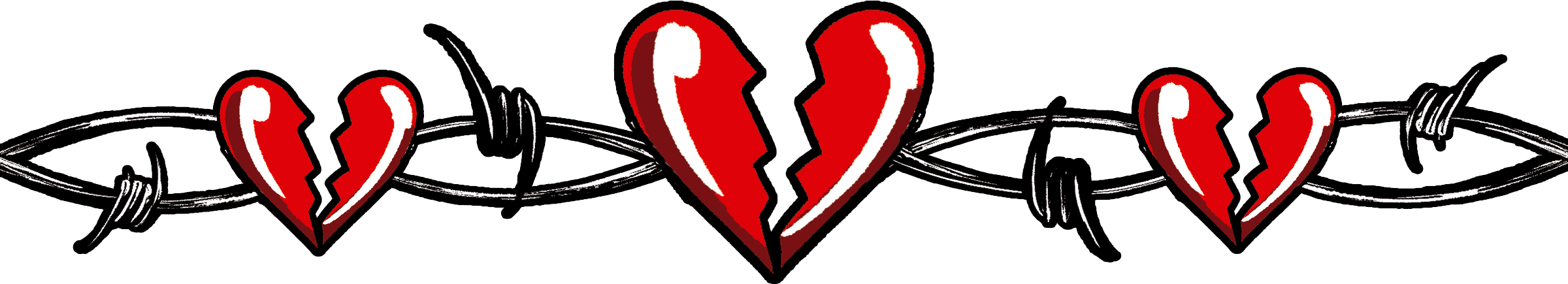 Heartbreaker Tattoo Band - armband tattoo band barbed wire boy heart tattoo heartbreaker kids temporary tattoos non toxic tattoos party favor temporary tattoo band Valentine Valentine tattoo band valentine's day waterproof tattoos full sleeve temporary tattoo for kids