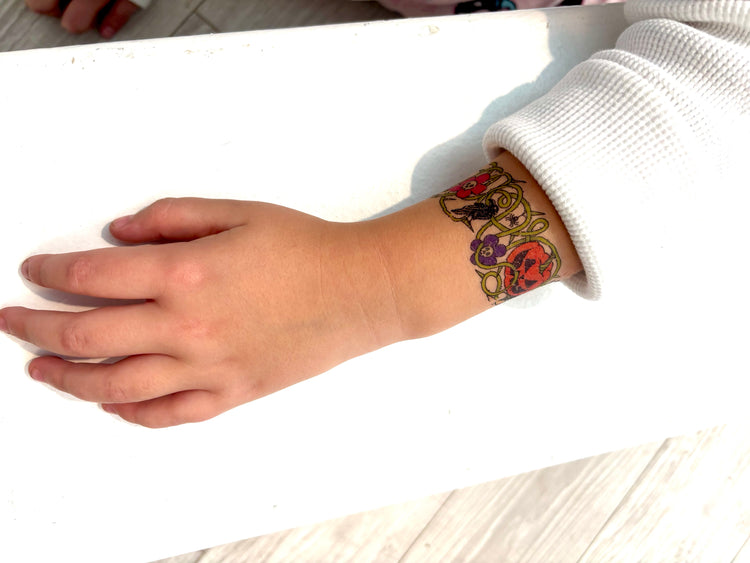 Jack-O Tattoo Band - band Halloween Jack o Lantern Pumpkin temporary tattoo temporary tattoo band full sleeve temporary tattoo for kids