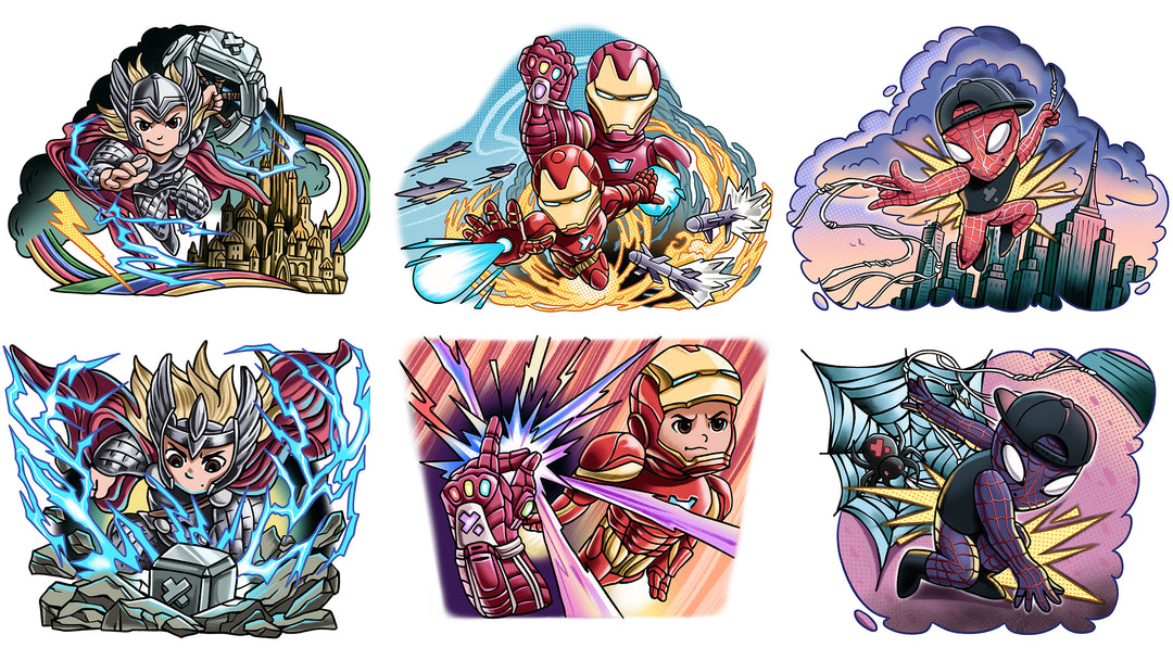 Marvel-ous Legends Full Sleeve Tattoos - full sleeve Iron Man marvel spider spider web spider-man super superhero thor full sleeve temporary tattoo for kids