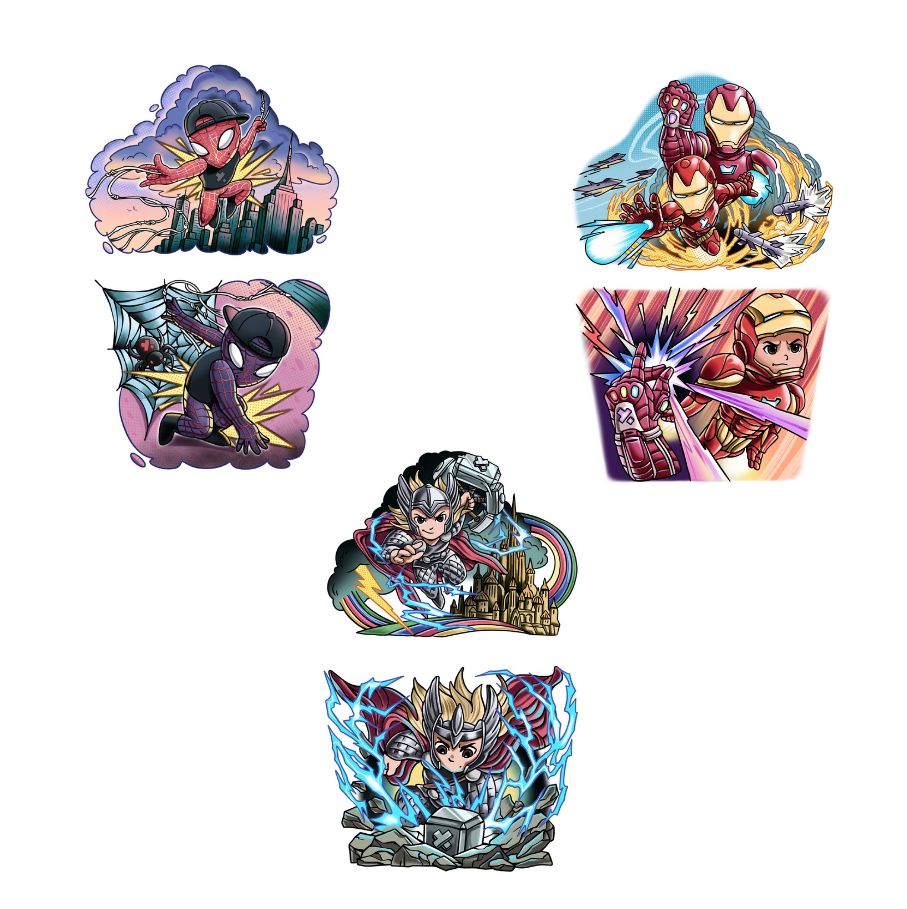 Marvel-ous Legends Full Sleeve Tattoo Bundle - Temporary Kids Tattoo Sleeve - bundle Iron Man Kids temporary tattoo kids temporary tattoos marvel spider-man spiderman super hero tattoo sleeve for kids temporary tattoo thor full sleeve temporary tattoo for kids
