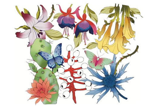 Poison Petals Full Sleeve Tattoo - Temporary Kids Tattoo Sleeve - botanical delicate flower full sleeve tattoo Flowers full sleeve girl girls Girly Designs temporary tattoo tony ray wildflowers full sleeve temporary tattoo for kids