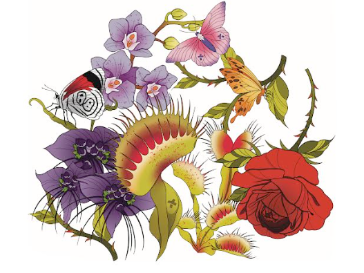 Poison Petals Full Sleeve Tattoo - Temporary Kids Tattoo Sleeve - botanical delicate flower full sleeve tattoo Flowers full sleeve girl girls Girly Designs temporary tattoo tony ray wildflowers full sleeve temporary tattoo for kids