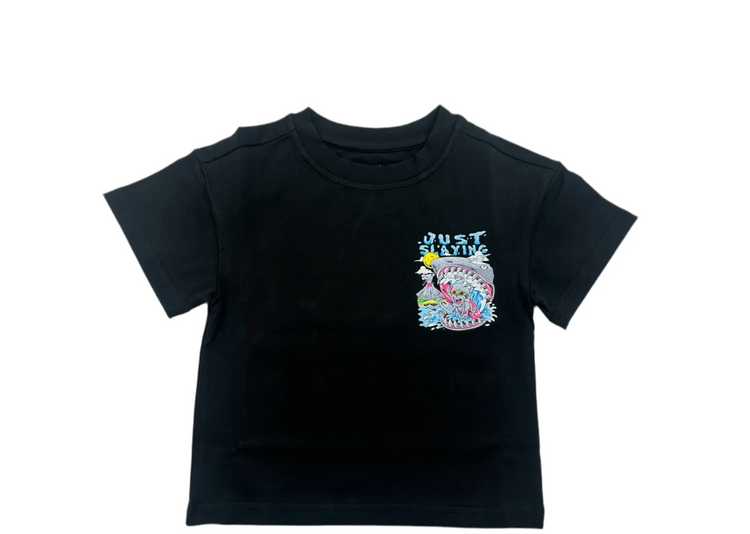 Just Slaying x Lil Jaws Limited | Edition Full Sleeve Temporary Tattoo and Graphic Tee Bundle - full sleeve full sleeve temporary tattoo for kids