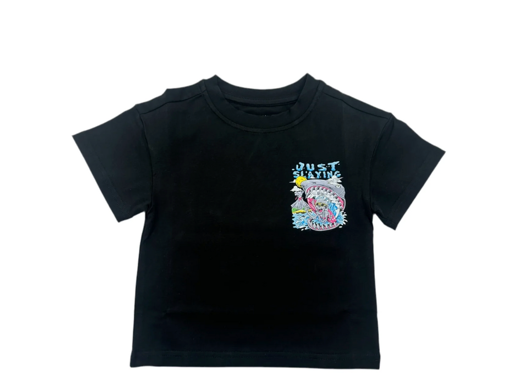 Just Slaying x Lil Jaws Limited | Edition Full Sleeve Temporary Tattoo and Graphic Tee Bundle - full sleeve full sleeve temporary tattoo for kids