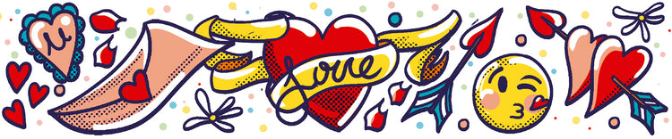 Sweetheart - arm band band conversation hearts Heart Hearts temporary tattoo tony ray Valentine valentine's day Valentine's gift for kids wrist band full sleeve temporary tattoo for kids