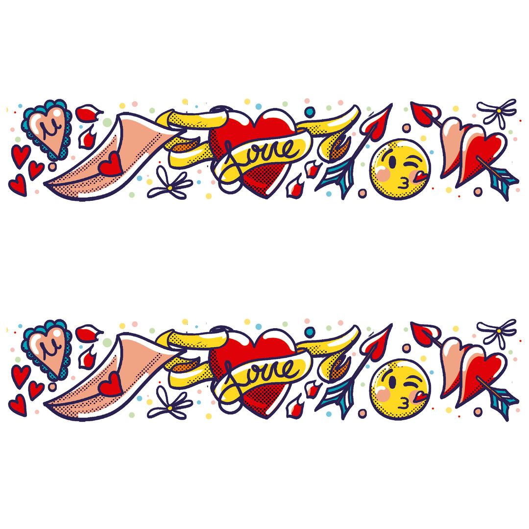 Sweetheart - arm band band conversation hearts Heart Hearts temporary tattoo tony ray Valentine valentine's day Valentine's gift for kids wrist band full sleeve temporary tattoo for kids