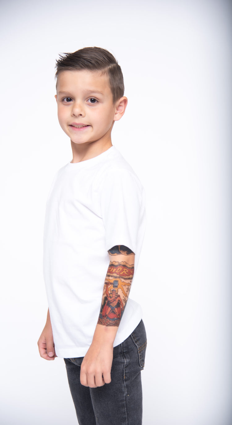 Thor - Limited Classic Edition - boy Faire hammer lightning Live Ocean Octopus sea thor thunder full sleeve temporary tattoo for kids