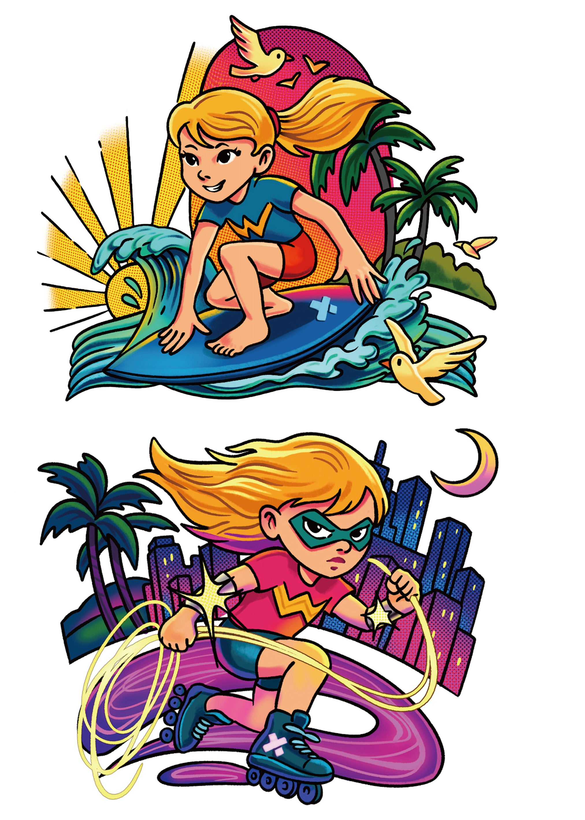 Wonder Rae Full Sleeve Tattoo - california fantasy full sleeve super hero super kid surfer temporary tattoo wonder girl wonder kid wonder woman full sleeve temporary tattoo for kids