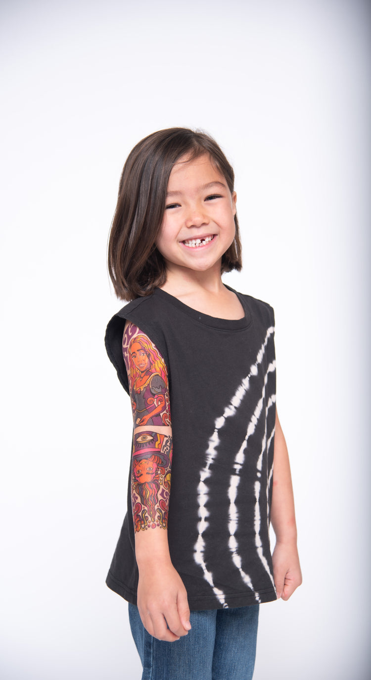 Alice Full Sleeve Tattoo - Temporary Kids Tattoo Sleeve - Alice Alice In Wonderland cat caterpillar Faire fantasy full sleeve girl Live queen temporary tattoo full sleeve temporary tattoo for kids