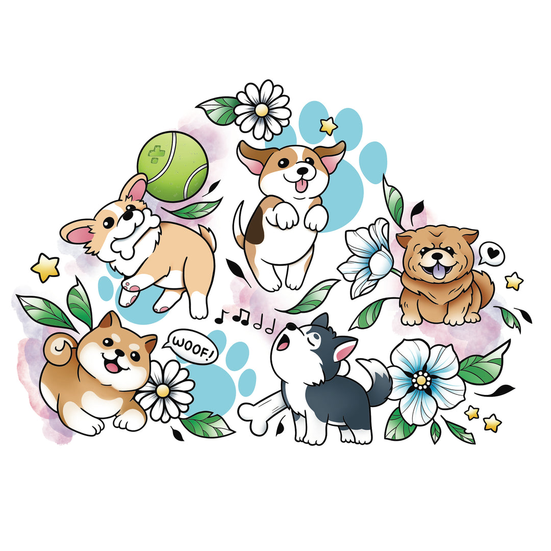 Best Furiends Full Sleeve Tattoo - animals cats dogs full sleeve kittens pets puppies temporary tattoo full sleeve temporary tattoo for kids