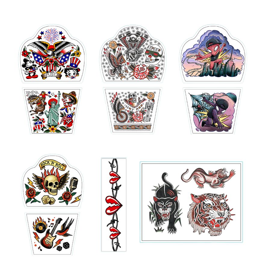 Iconic Ink Full Sleeve Tattoo Bundle- Temporary Kids Tattoo Sleeve