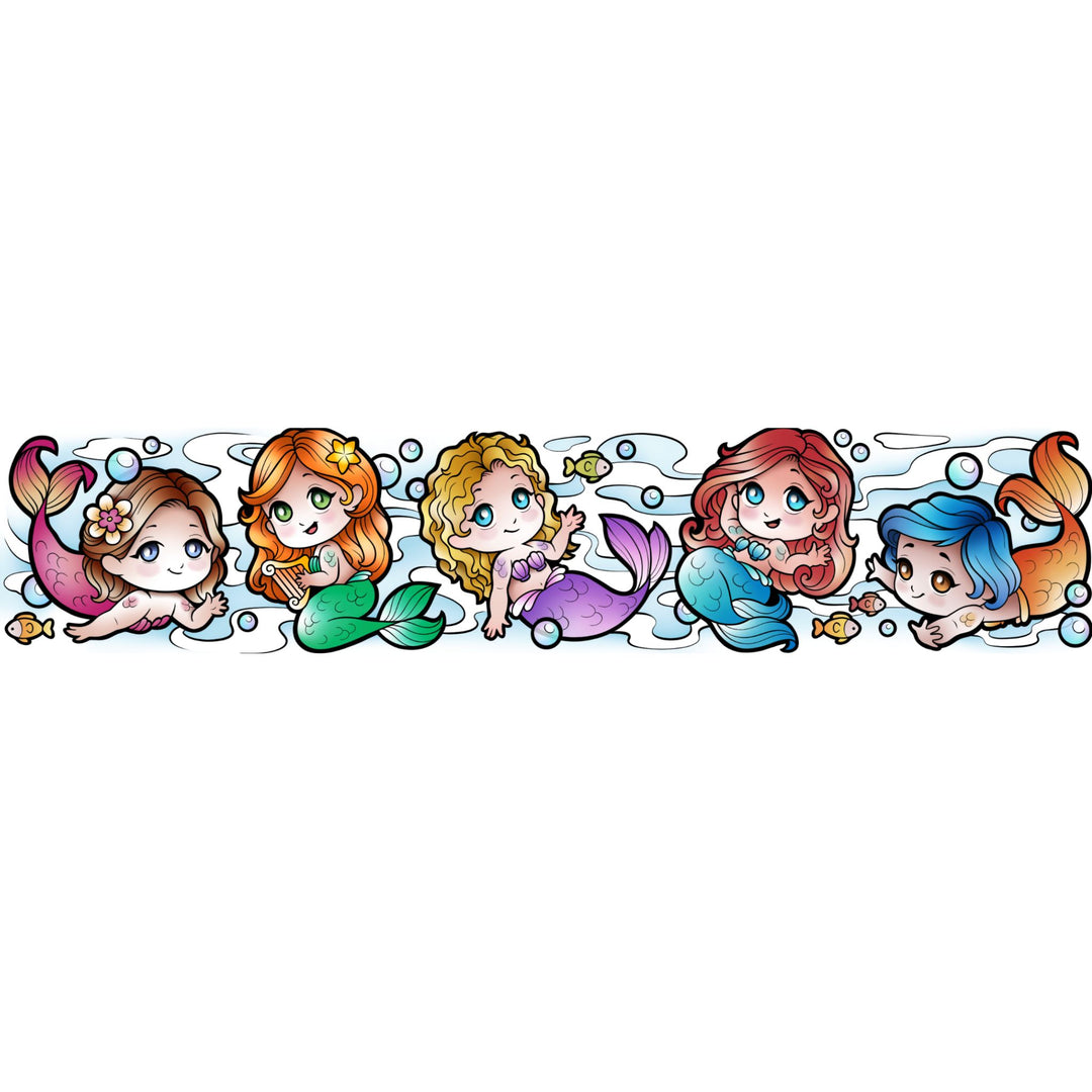 Little Mermaids Temporary Kids Tattoo Band - band full sleeve temporary tattoo for kids