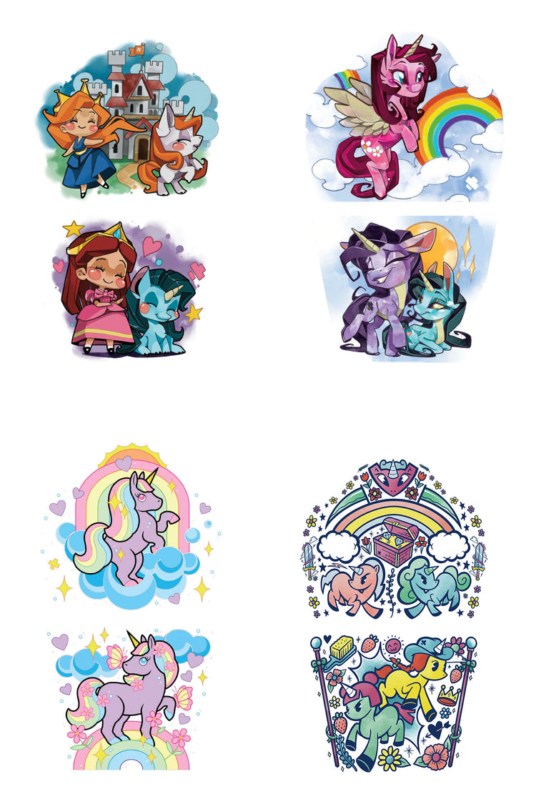 Never Enuff Unicorns Bundle Full Sleeve Tattoos - bundle fantasy full sleeve girl girls Girly Designs Pegasus Pony princess Rainbow Rainbows Uncl Paul unicorn Unicorns full sleeve temporary tattoo for kids