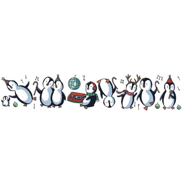 Party Penguins - Temporary Kids Tattoo Band - band full sleeve temporary tattoo for kids
