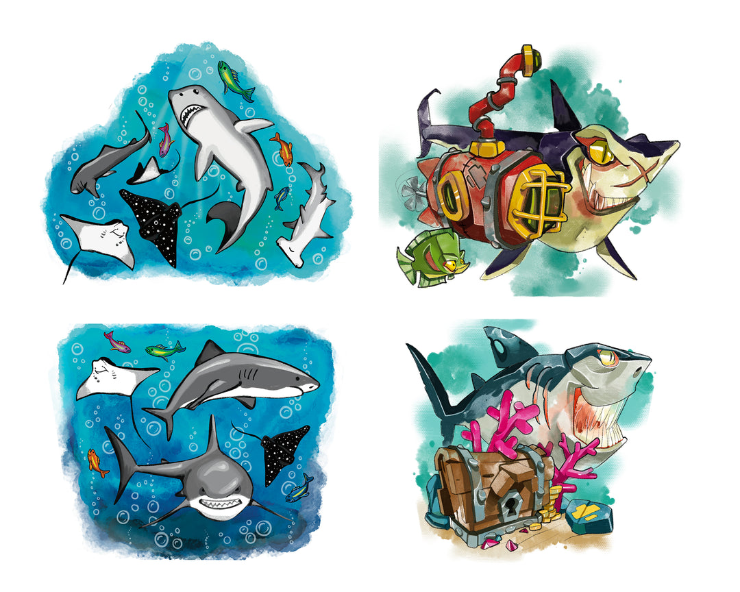 Shark Streak Full Sleeve Tattoo Bundle - Temporary Kids Tattoo Sleeve - great white shark Kids temporary tattoo kids temporary tattoos shark shark tattoo Sharks temporary tattoo temporary tattoo sleeve full sleeve temporary tattoo for kids