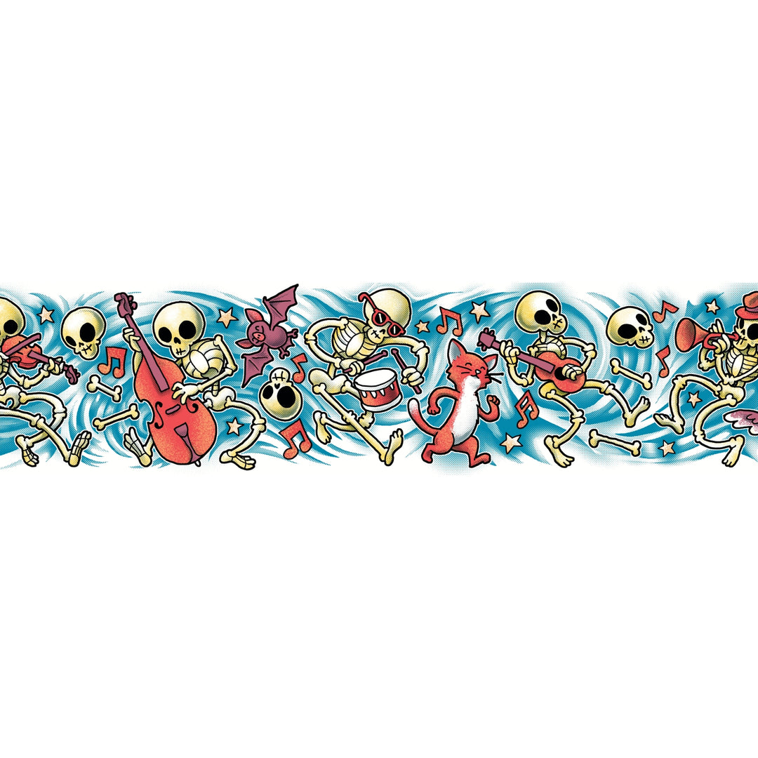 Skeleton Stomp Tattoo Band - Temporary Kids Tattoo Band - arm band band Faire Halloween Skeleton full sleeve temporary tattoo for kids