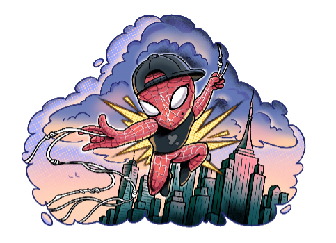 Spider-Ray Full Sleeve Tattoo - dark night full sleeve marvel pop art spider spider web spider-man spidey super superhero full sleeve temporary tattoo for kids