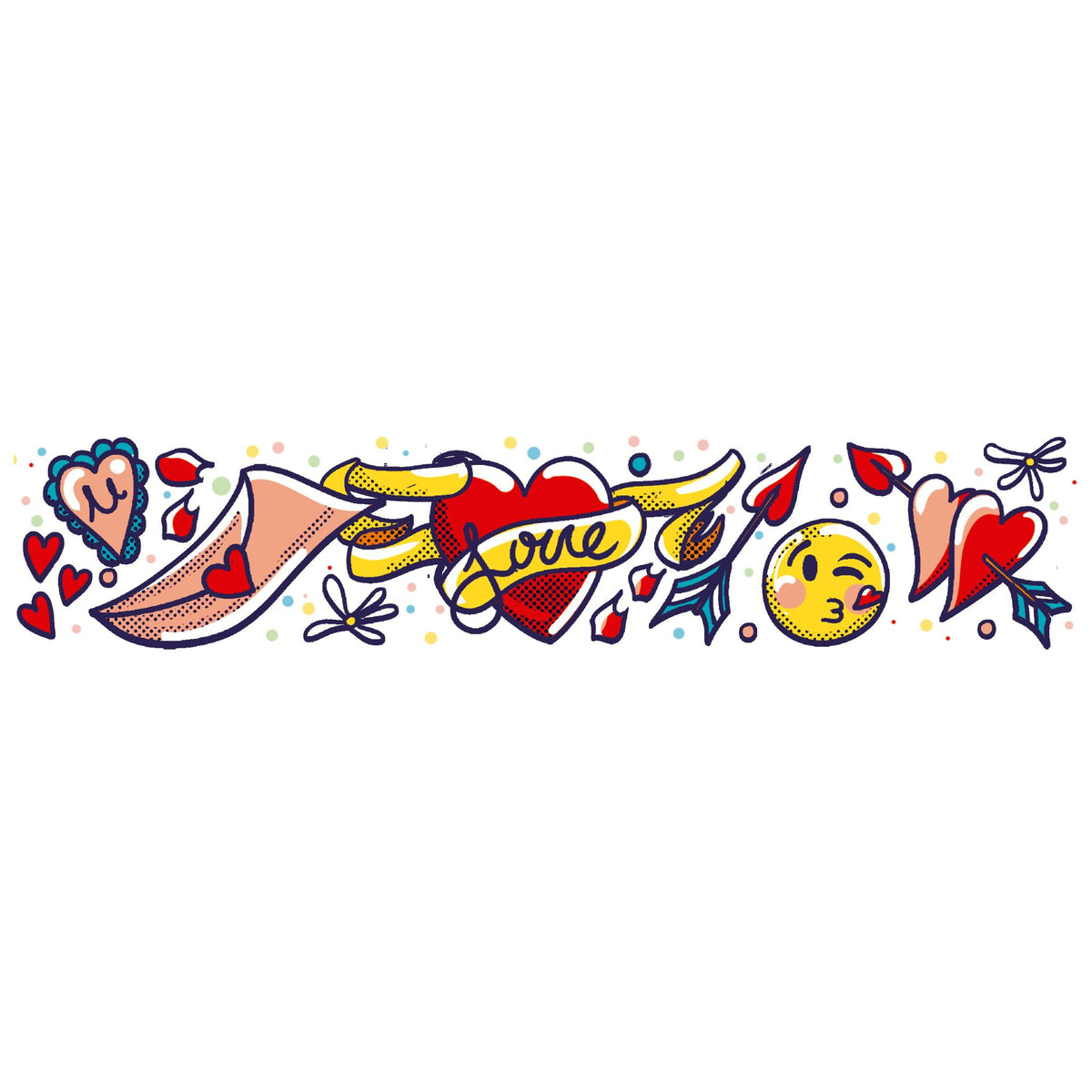 Sweetheart - Temporary Kids Tattoo Band - band full sleeve temporary tattoo for kids