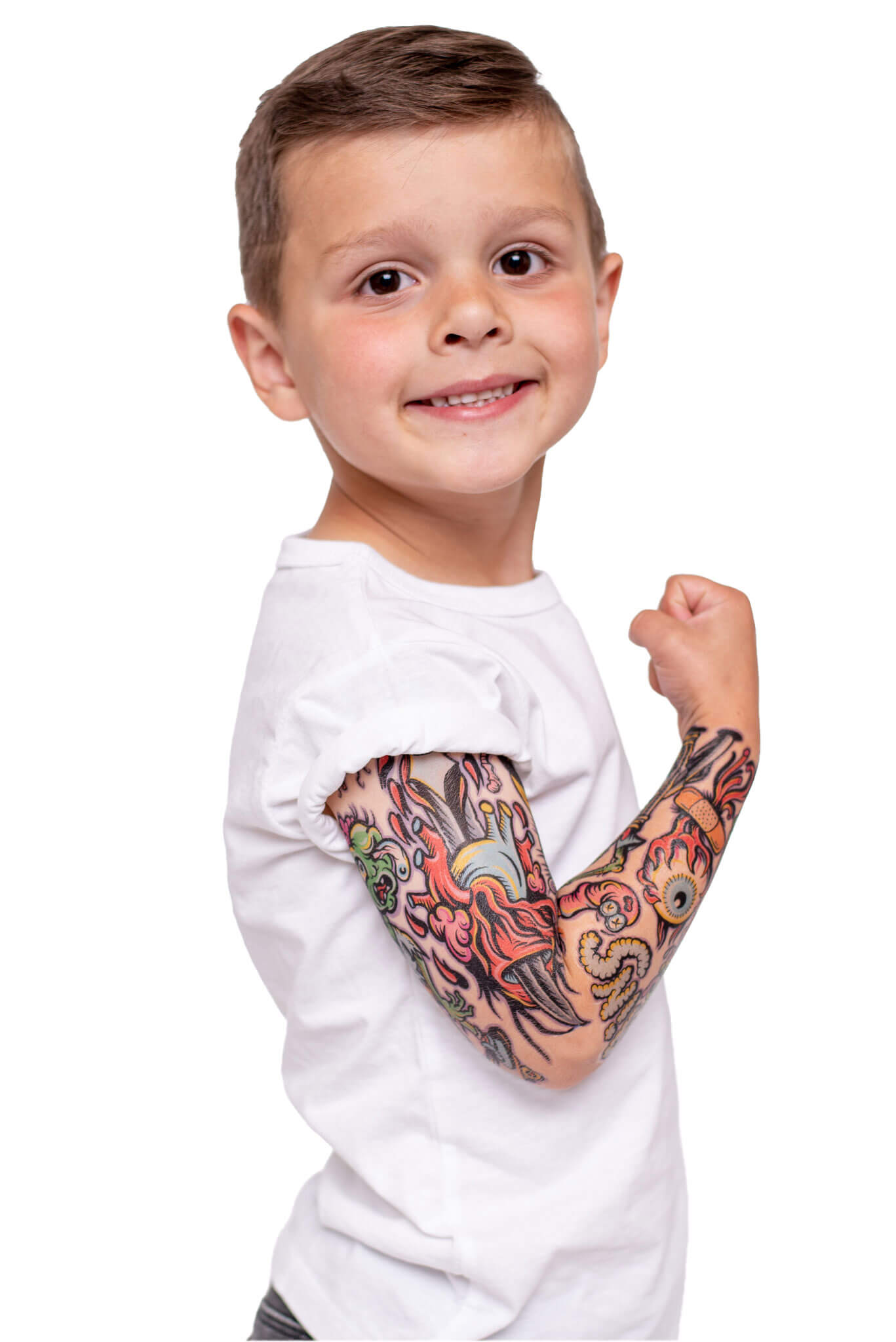 Zombie Outbreak Full Sleeve Tattoo - apocalypse best seller boy Faire full sleeve Halloween horror scary skateboard skater Spray Paint undead Zombie Zombies full sleeve temporary tattoo for kids